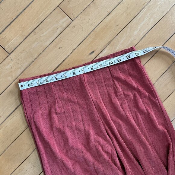 FREE PEOPLE Ribbed Slinky Pull On Wide Leg Pants Trousers Size Small - Picture 12 of 12